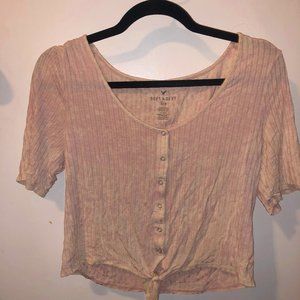 Pink Button T-Shirt